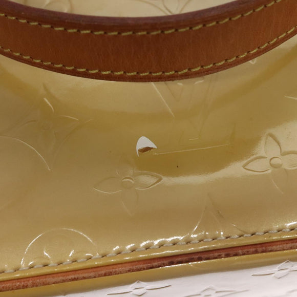 LOUIS VUITTON Monogram Vernis Houston Hand Bag Beige M91004 LV Auth EC214