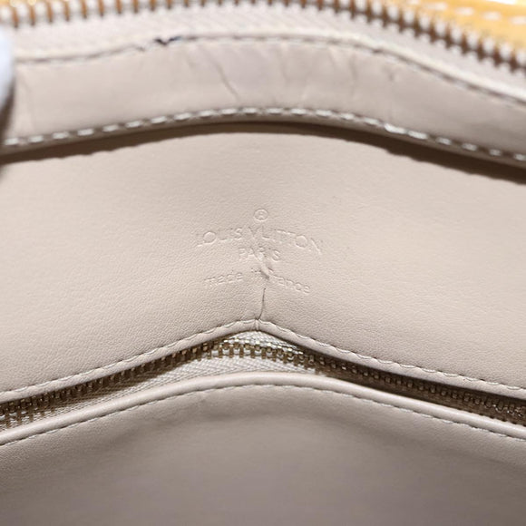 LOUIS VUITTON Monogram Vernis Houston Hand Bag Beige M91004 LV Auth EC214