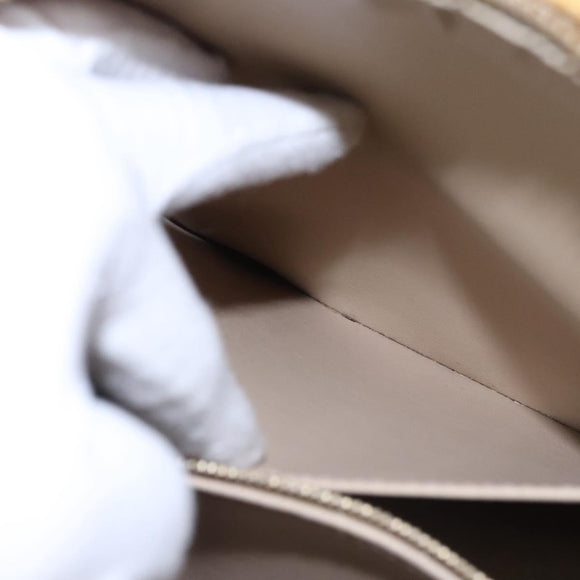 LOUIS VUITTON Monogram Vernis Houston Hand Bag Beige M91004 LV Auth EC214