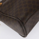 CELINE Macadam Canvas Hand Bag PVC Leather Brown Auth EC224-14