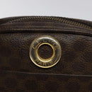 CELINE Macadam Canvas Hand Bag PVC Leather Brown Auth EC224-17