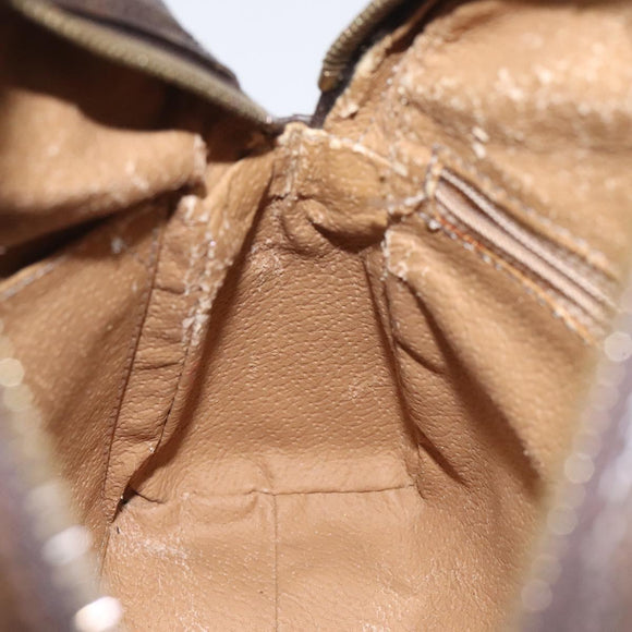 CELINE Macadam Canvas Hand Bag PVC Leather Brown Auth EC224