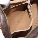 CELINE Macadam Canvas Hand Bag PVC Leather Brown Auth EC224-21