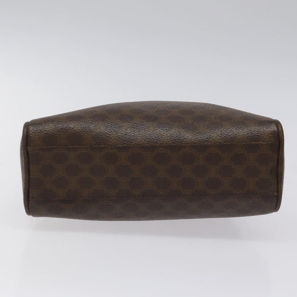 CELINE Macadam Canvas Hand Bag PVC Leather Brown Auth EC224