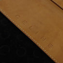 CELINE C Macadam Canvas Shoulder Bag Suede Black Auth EC226-17