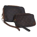 LOUIS VUITTON Monogram Clutch Bag 2 Set LV Auth EC228-1