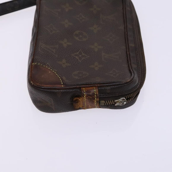 LOUIS VUITTON Monogram Clutch Bag 2Set LV Auth EC228