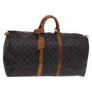 LOUIS VUITTON Monogram Keepall 55 Boston Bag M41424 LV Auth EC242-1