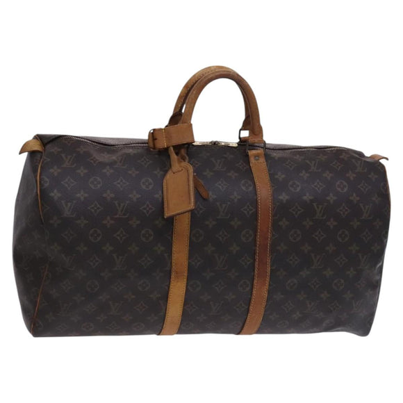 LOUIS VUITTON Monogram Keepall 55 Boston Bag M41424 LV Auth EC242