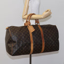 LOUIS VUITTON Monogram Keepall 55 Boston Bag M41424 LV Auth EC242-22
