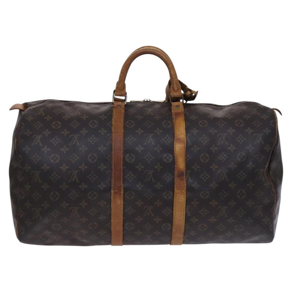 LOUIS VUITTON Monogram Keepall 55 Boston Bag M41424 LV Auth EC242