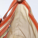 CELINE Shoulder Bag Leather Orange Auth EC246-19