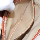 CELINE Shoulder Bag Leather Orange Auth EC246-21