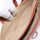 CELINE Shoulder Bag Leather Orange Auth EC246-21