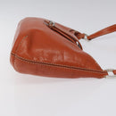 CELINE Shoulder Bag Leather Orange Auth EC246-4
