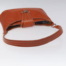 CELINE Shoulder Bag Leather Orange Auth EC246-7