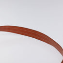 CELINE Shoulder Bag Leather Orange Auth EC246-8
