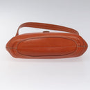 CELINE Shoulder Bag Leather Orange Auth EC246-5