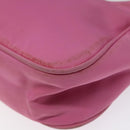 PRADA Accessory Pouch Nylon Pink Silver Auth EC255-9