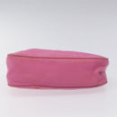 PRADA Accessory Pouch Nylon Pink Silver Auth EC255-5