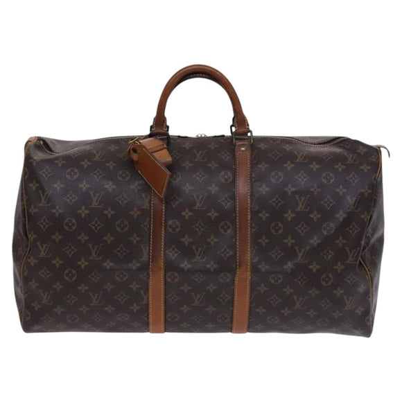 LOUIS VUITTON Monogram Keepall 55 Boston Bag M41424 LV Auth EC256