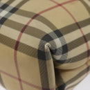 BURBERRY Nova Check Hand Bag PVC Beige Auth EC273-9