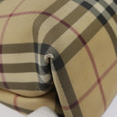 BURBERRY Nova Check Hand Bag PVC Beige Auth EC273-16