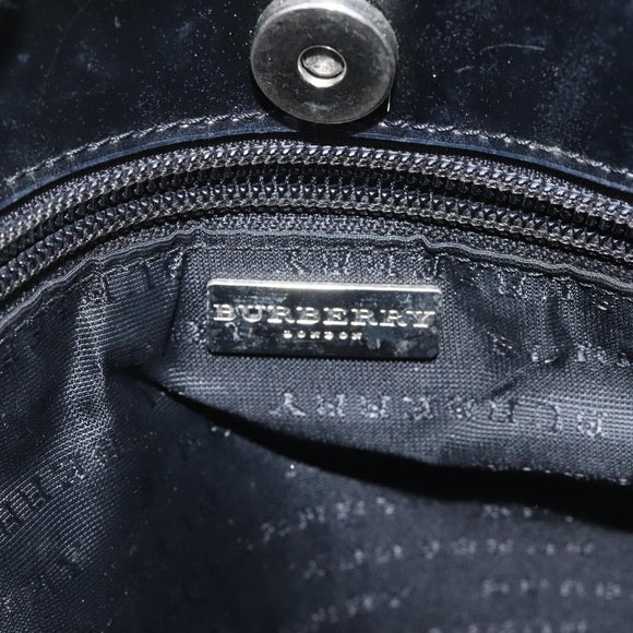 BURBERRY Nova Check Hand Bag PVC Beige Auth EC273