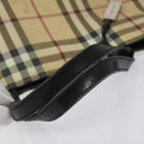 BURBERRY Nova Check Hand Bag PVC Beige Auth EC273-7