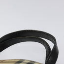 BURBERRY Nova Check Hand Bag PVC Beige Auth EC273-8