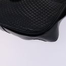 BALLY Shoulder Bag Leather Black Gold Auth EC277-10