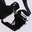 BALLY Shoulder Bag Leather Black Gold Auth EC277-14