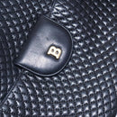 BALLY Shoulder Bag Leather Black Gold Auth EC277-21