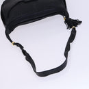 BALLY Shoulder Bag Leather Black Gold Auth EC277-7