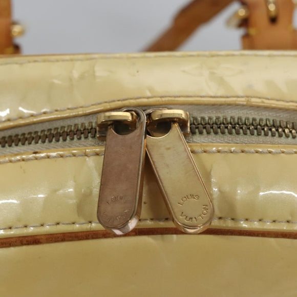 LOUIS VUITTON Monogram Vernis Summit Drive Hand Bag Perle M93514 LV Auth EC278