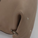 Salvatore Ferragamo Gancini Sofia Hand Bag Leather 2way Beige Silver Auth EC287-15
