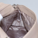 Salvatore Ferragamo Gancini Sofia Hand Bag Leather 2way Beige Silver Auth EC287-21