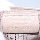 Salvatore Ferragamo Gancini Sofia Hand Bag Leather 2way Beige Silver Auth EC287-12