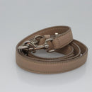 Salvatore Ferragamo Gancini Sofia Hand Bag Leather 2way Beige Silver Auth EC287-26