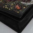 Salvatore Ferragamo Shoulder Bag beads Black Auth EC288V-9