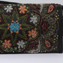 Salvatore Ferragamo Shoulder Bag beads Black Auth EC288V-18