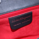Salvatore Ferragamo Shoulder Bag beads Black Auth EC288V-11