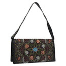 Salvatore Ferragamo Shoulder Bag beads Black Auth EC288V-1