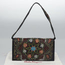 Salvatore Ferragamo Shoulder Bag beads Black Auth EC288V-12