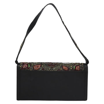 Salvatore Ferragamo Shoulder Bag beads Black Auth EC288V - 0