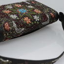 Salvatore Ferragamo Shoulder Bag beads Black Auth EC288V-6