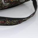 Salvatore Ferragamo Shoulder Bag beads Black Auth EC288V-7