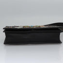 Salvatore Ferragamo Shoulder Bag beads Black Auth EC288V-5