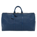 LOUIS VUITTON Epi Keepall 55 Boston Bag Toledo Blue M42955 LV Auth EC290-13