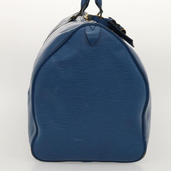 LOUIS VUITTON Epi Keepall 55 Boston Bag Toledo Blue M42955 LV Auth EC290